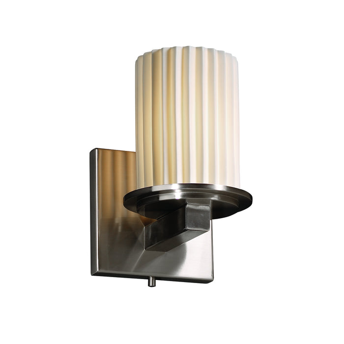 Justice Designs - POR-8771-10-PLET-NCKL-LED1-700 - LED Wall Sconce - Limoges - Brushed Nickel