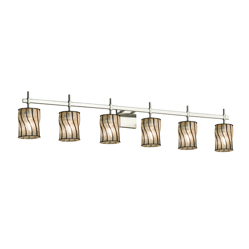 Justice Designs - WGL-8416-10-SWCB-NCKL-LED6-4200 - LED Bath Bar - Wire Glass - Brushed Nickel