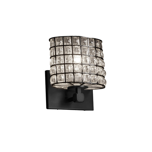 Justice Designs - WGL-8427-30-GRCB-MBLK - One Light Wall Sconce - Wire Glass - Matte Black
