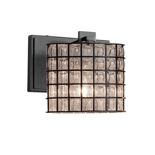 Justice Designs - WGL-8447-30-GRCB-MBLK - One Light Wall Sconce - Wire Glass - Matte Black