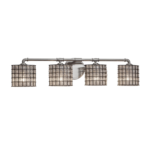 Justice Designs - WGL-8464-30-GRCB-NCKL-LED4-2800 - LED Bath Bar - Wire Glass - Brushed Nickel