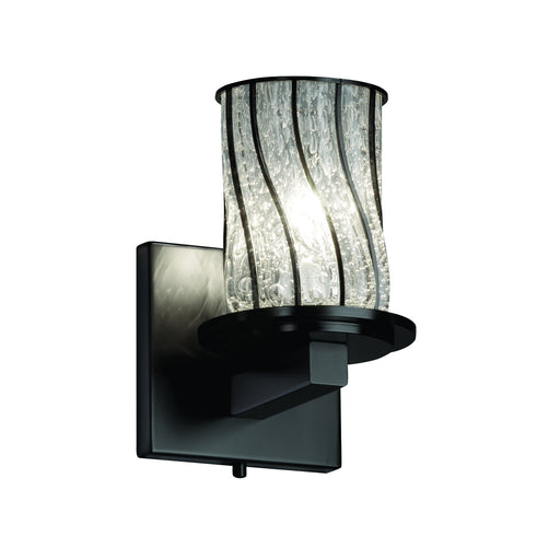 Justice Designs - WGL-8771-10-SWCB-MBLK-LED1-700 - LED Wall Sconce - Wire Glass - Matte Black
