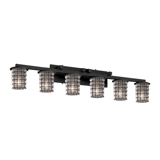 Justice Designs - WGL-8786-10-GRCB-MBLK-LED6-4200 - LED Bath Bar - Wire Glass - Matte Black