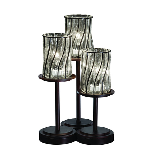 Justice Designs - WGL-8797-10-SWCB-DBRZ-LED3-2100 - LED Table Lamp - Wire Glass - Dark Bronze