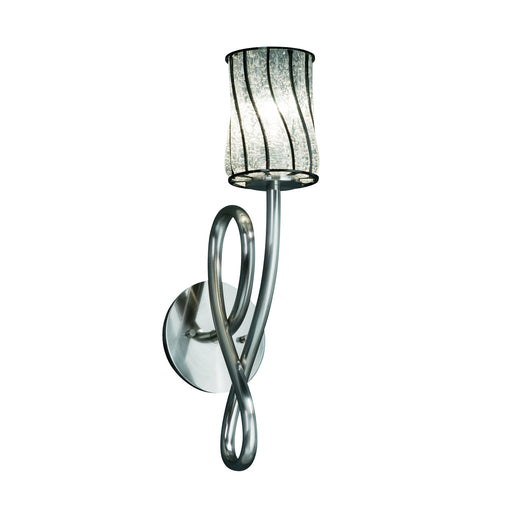 Justice Designs - WGL-8911-10-SWCB-NCKL-LED1-700 - LED Wall Sconce - Wire Glass - Brushed Nickel