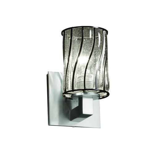 Justice Designs - WGL-8921-10-SWCB-NCKL-LED1-700 - LED Wall Sconce - Wire Glass - Brushed Nickel