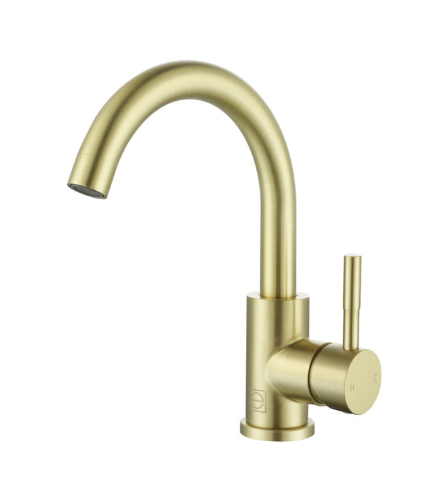 Elegant Lighting - FAV-1003BGD - Single Handle Bathroom Faucet - Louis - Brushed Gold