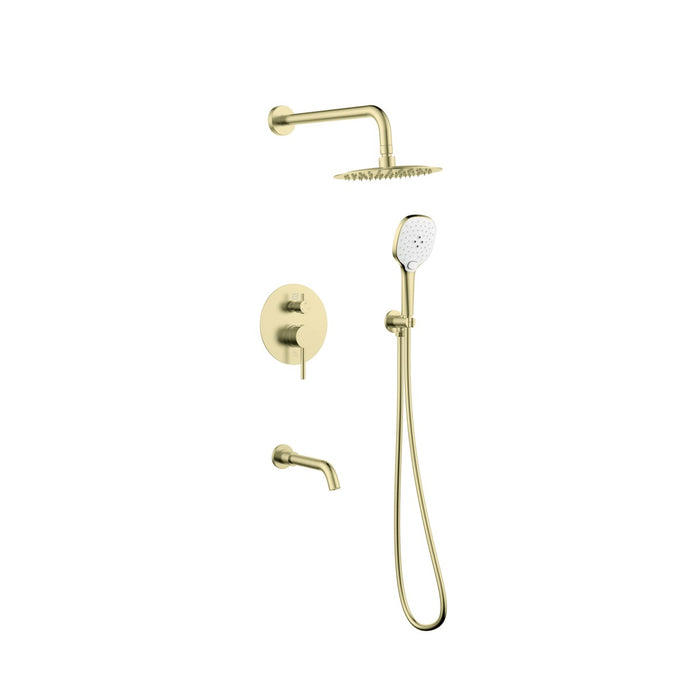 Elegant Lighting - FAS-9002BGD - Complete Shower Faucet System With Rough-In Valve - George - Brushed Gold