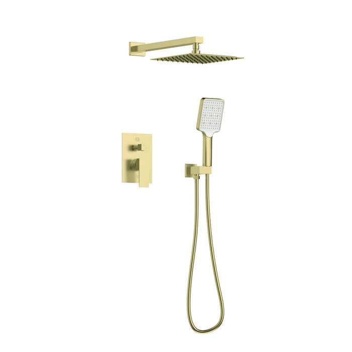 Elegant Lighting - FAS-9003BGD - Complete Shower Faucet System With Rough-In Valve - Petar - Brushed Gold