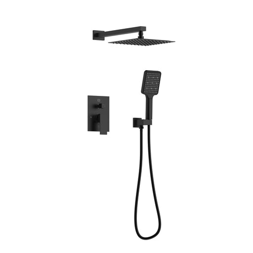 Elegant Lighting - FAS-9003MBK - Complete Shower Faucet System With Rough-In Valve - Petar - Matte Black