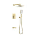 Elegant Lighting - FAS-9004BGD - Complete Shower Faucet System With Rough-In Valve - Petar - Brushed Gold