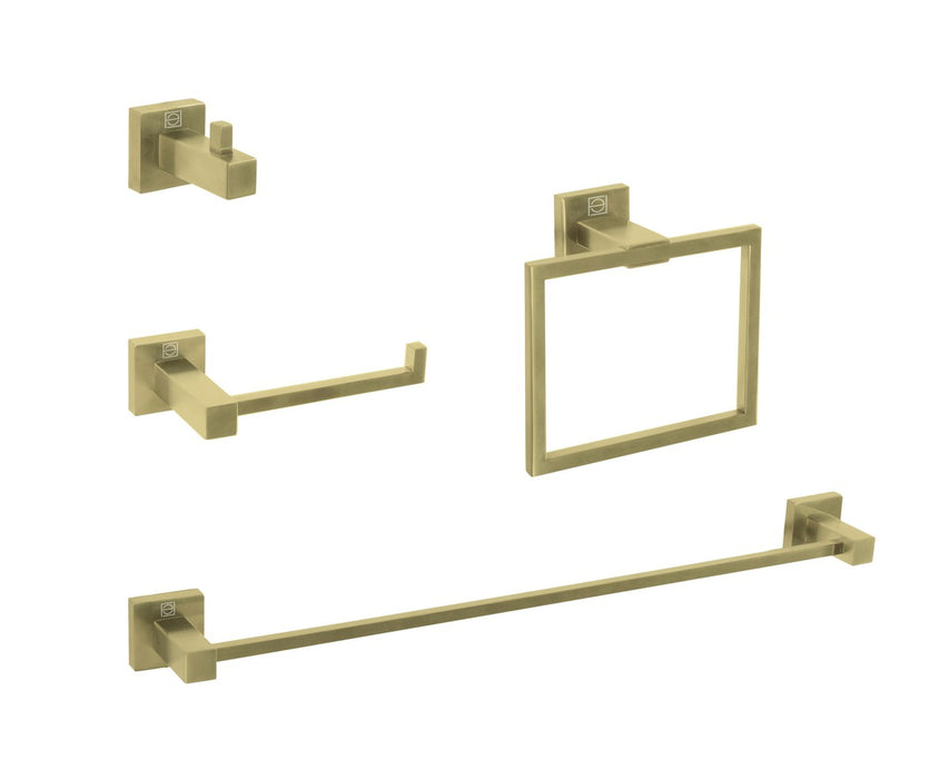 Elegant Lighting - HWB-12S4BGD - 4-Piece Bathroom Hardware Set - Isla - Brushed Gold