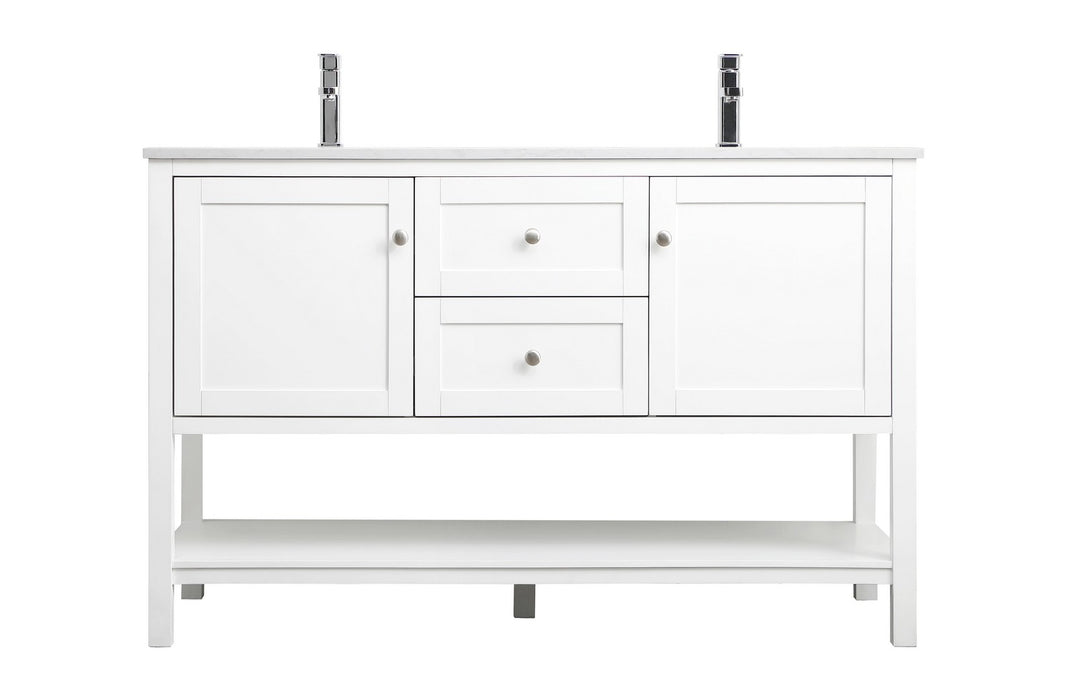 Elegant Lighting - VF22254DWH - Double Bathroom Vanity - Heath - White