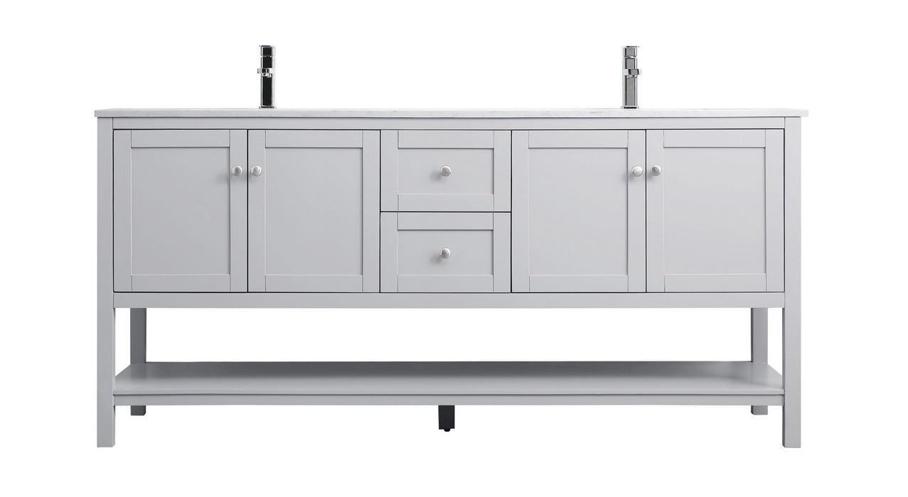 Elegant Lighting - VF22272DGR - Double Bathroom Vanity - Heath - Grey