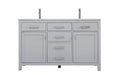 Elegant Lighting - VF23354DGR - Double Bathroom Vanity - Lewis - Grey