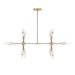 Designers Fountain - D304C-IS-BG - Ten Light Island Pendant - Star Dust - Brushed Gold