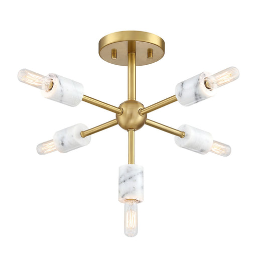 Star Dust Five Light Semi Flush Mount