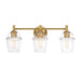 Designers Fountain - D310M-3B-BG - Three Light Vanity - Summer Jazz - Brushed Gold