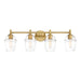 Designers Fountain - D310M-4B-BG - Four Light Vanity - Summer Jazz - Brushed Gold