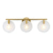 Designers Fountain - D311C-3B-BG - Three Light Vanity - Sky Fall - Brushed Gold