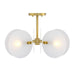 Designers Fountain - D311C-SF-BG - Three Light Semi Flush Mount - Sky Fall - Brushed Gold