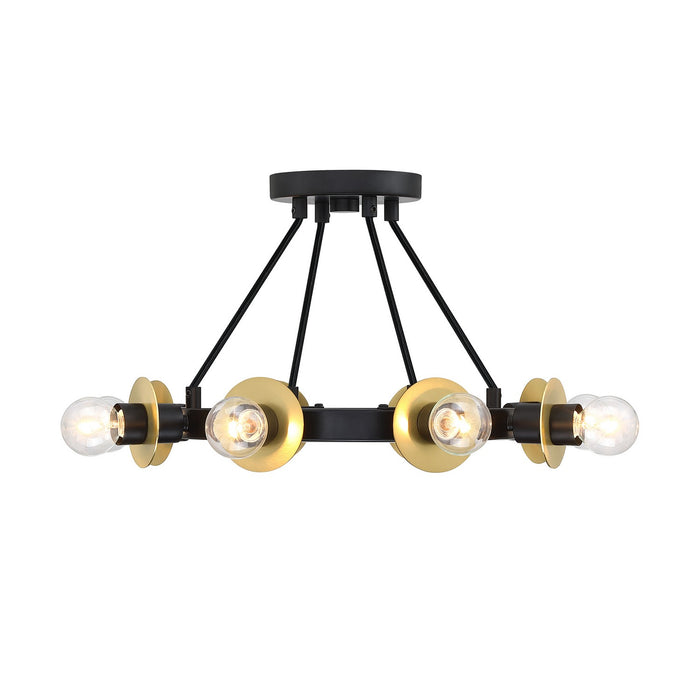 Designers Fountain - D313C-SF-MB - Eight Light Semi Flush Mount - Harmoni - Matte Black