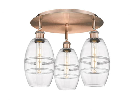 Downtown Urban Three Light Flush Mount