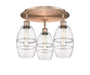 Innovations - 516-3C-AC-G557-6CL - Three Light Flush Mount - Downtown Urban - Antique Copper