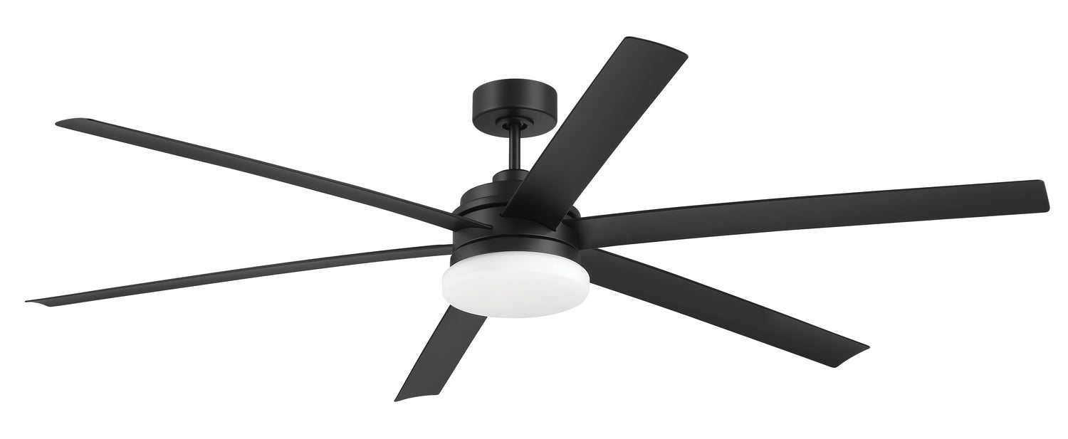 Craftmade - CLZ72FB6-NWF - 72" Ceiling Fan - Chilz 72" Ceiling Damp rated, no Wifi - Flat Black