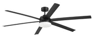 Craftmade - CLZ72FB6-NWF - 72" Ceiling Fan - Chilz 72" Ceiling Damp rated, no Wifi - Flat Black