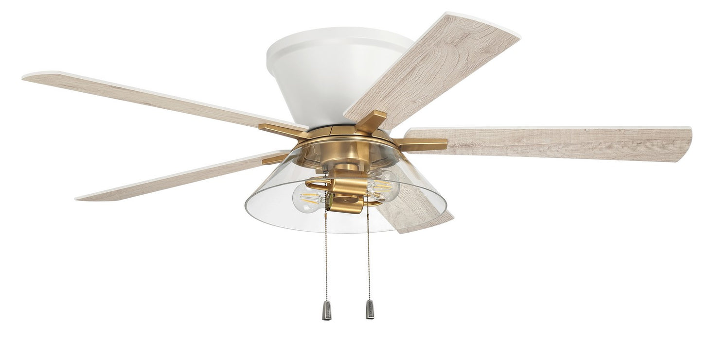 Craftmade - IST52WSB5 - 52"Ceiling Fan - Insight - White/Satin Brass