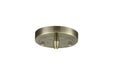 Innovations - 101-AB - Single Port Round Canopy & Hardware - Custom Cord - Antique Brass