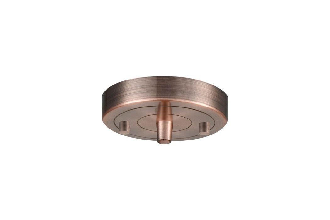 Innovations - 101-AC - Single Port Round Canopy & Hardware - Custom Cord - Antique Copper