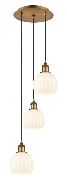 Innovations - 113B-3P-BB-G1217-6WV - LED Pendant - Ballston - Brushed Brass