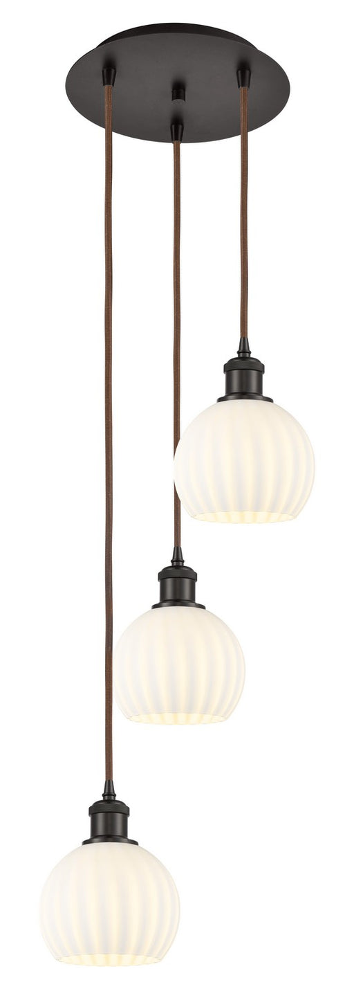 Innovations - 113B-3P-OB-G1217-6WV - LED Pendant - Ballston - Oil Rubbed Bronze