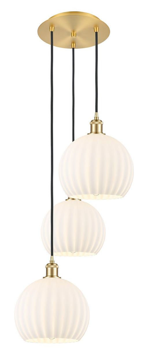 Innovations - 113B-3P-SG-G1217-10WV - LED Pendant - Ballston - Satin Gold