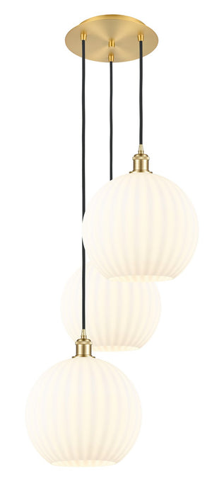 Innovations - 113B-3P-SG-G1217-12WV - LED Pendant - Ballston - Satin Gold