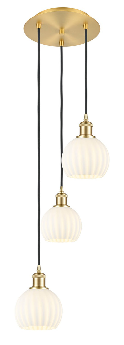 Innovations - 113B-3P-SG-G1217-6WV - LED Pendant - Ballston - Satin Gold