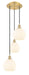 Innovations - 113B-3P-SG-G1217-8WV - LED Pendant - Ballston - Satin Gold