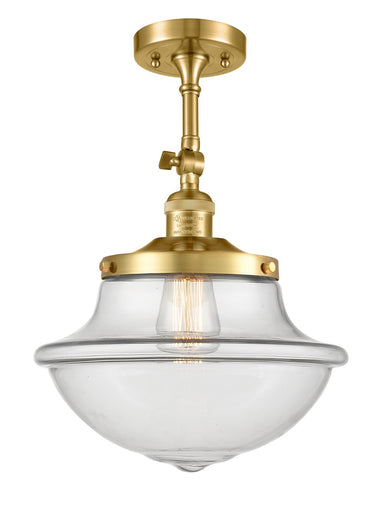 Franklin Restoration One Light Semi-Flush Mount Satin Gold