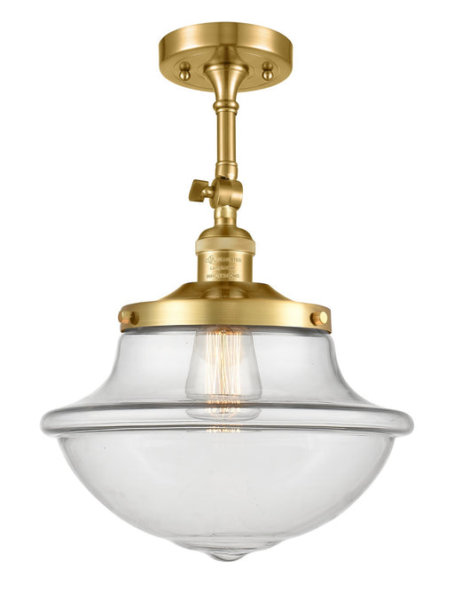 Innovations - 201F-SG-G542 - One Light Semi-Flush Mount - Franklin Restoration - Satin Gold