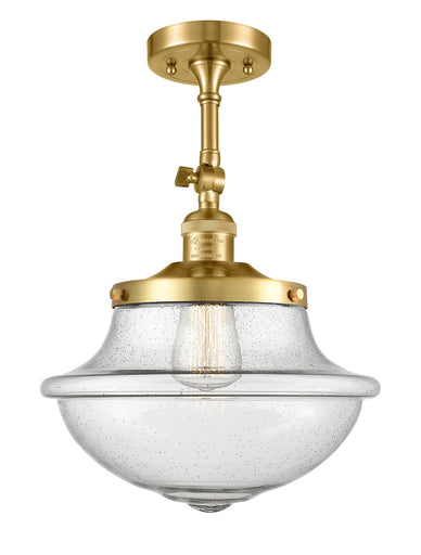 Franklin Restoration One Light Semi-Flush Mount Satin Gold