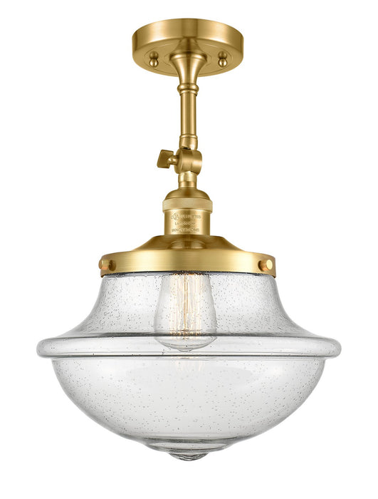 Innovations - 201F-SG-G544 - One Light Semi-Flush Mount - Franklin Restoration - Satin Gold