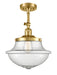 Innovations - 201F-SG-G544 - One Light Semi-Flush Mount - Franklin Restoration - Satin Gold
