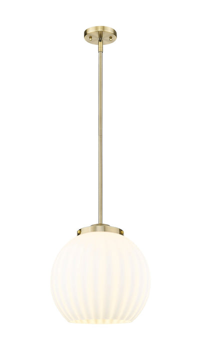 Innovations - 221-1S-AB-G1217-14WV - LED Pendant - Franklin Restoration - Antique Brass