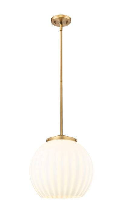 Innovations - 221-1S-BB-G1217-14WV - LED Pendant - Franklin Restoration - Brushed Brass