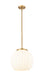 Innovations - 221-1S-BB-G1217-14WV - LED Pendant - Franklin Restoration - Brushed Brass