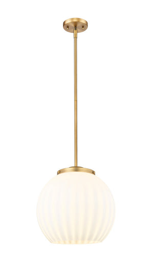 Franklin Restoration LED Pendant Brushed Brass