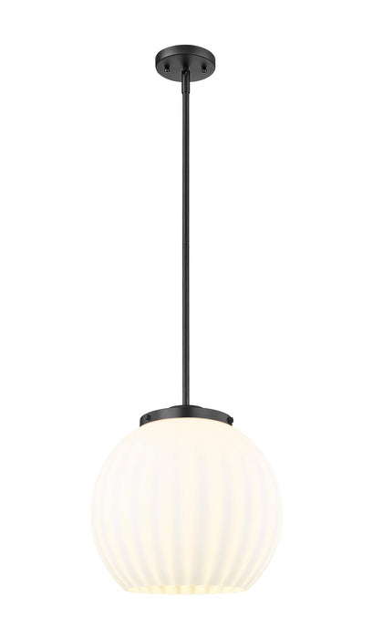 Innovations - 221-1S-BK-G1217-14WV - LED Pendant - Franklin Restoration - Matte Black