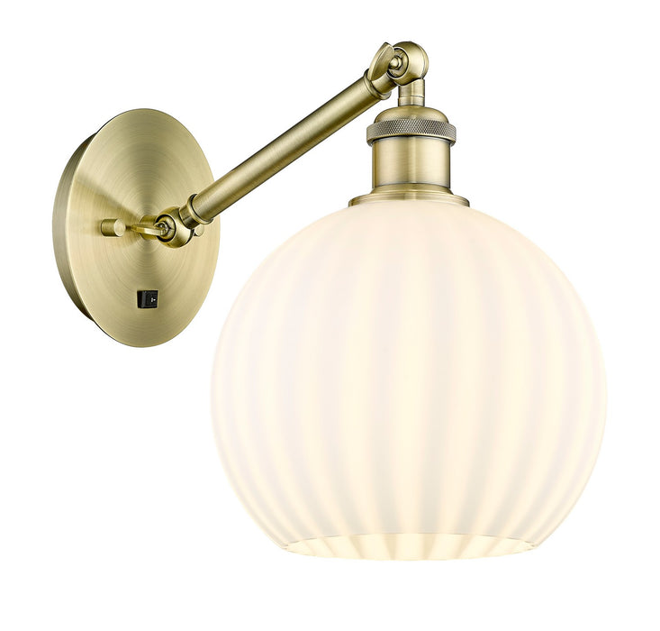 Innovations - 317-1W-AB-G1217-8WV - LED Wall Sconce - Ballston - Antique Brass